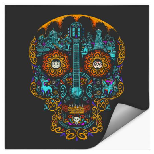 Disney Pixar-Pixar Coco Iconic Day Of The Dead Big Skull Collage Stickers
