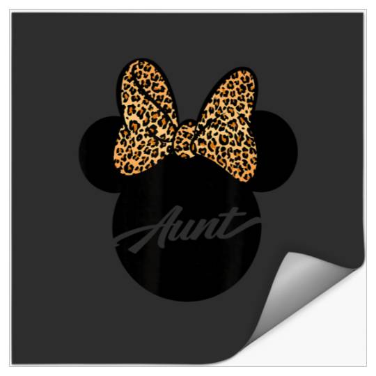 Discover Disney Minnie Mouse Aunt Leopard Print Bow Big C Stickers