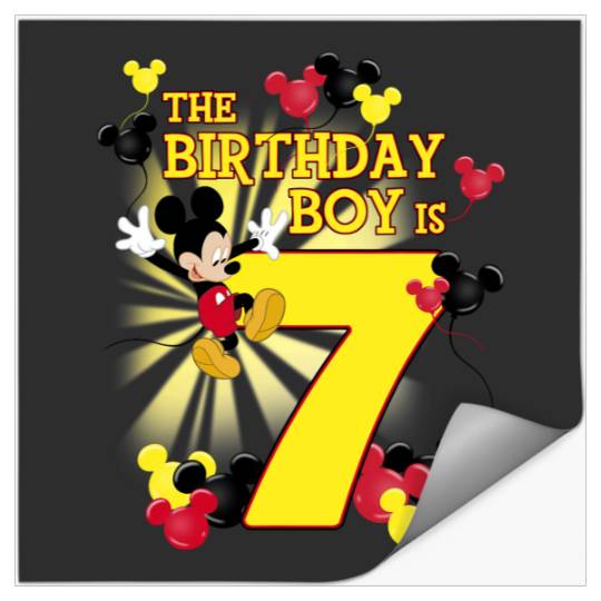 Discover Disney Mickey And Friends Mickey 7th Birthday Boy Stickers