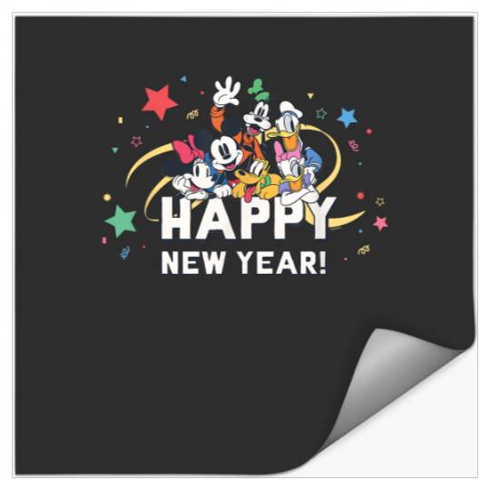 Discover Disney Mickey Mouse Pals Retro Happy New Year Ce Stickers