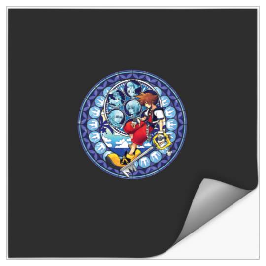Disneyss Kingdom Hearts Sora Stained Glass Stickers