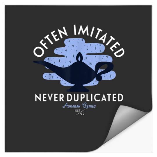 Disney Aladdin Genie Often Imitated Never Duplic Stickers