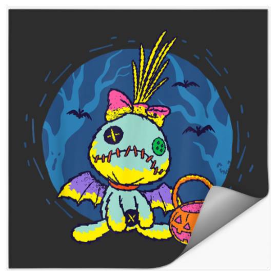 Discover Disney Lilo Stitch Scrump Doll In Bat Costume Halloween 2024 Stickers