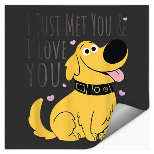 Discover Disney UP Dug I Just Met You Quote T-Shirt Stickers