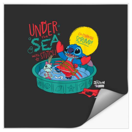 Discover Disney 100 Stitch in Costume Little Mermaid Unde Stickers
