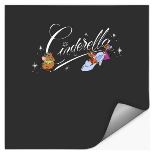 Discover Disney Cinde Mice Glass Slipper Logo 1063 Stickers