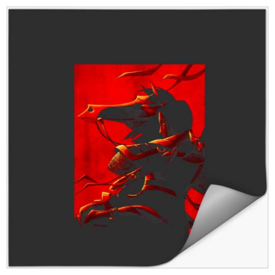 Discover Disney Mulan and Khan Red Poster Graphic TShirt Stickers