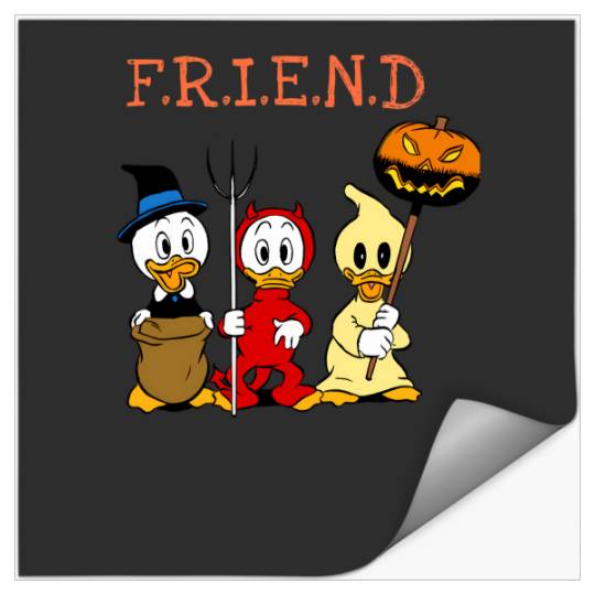 Funny Halloween Disney  FRIEND 1 Stickers