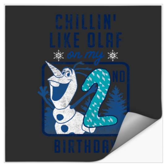 disney frozenss Olaf Chillin On My 2nd Birthday Stickers
