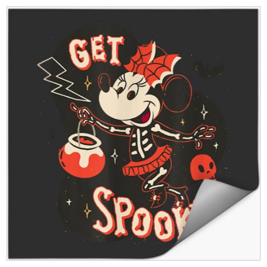 Discover Disney Minnie Mouse Halloween 2024 Get Spooky skeletons Costume Stickers