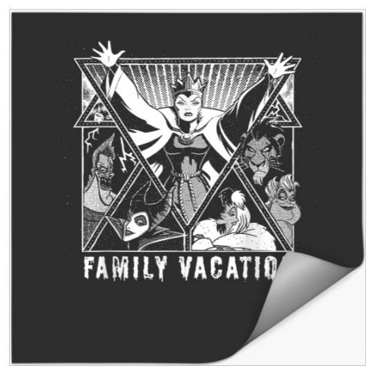 Discover Disney Villains Graphic Print Group Family Vacat Stickers