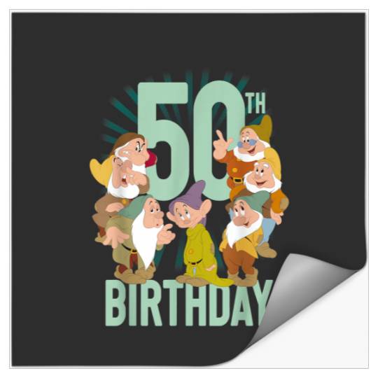 Discover Disney Snow White Dwarfs Group Shot 50th Birthda Stickers