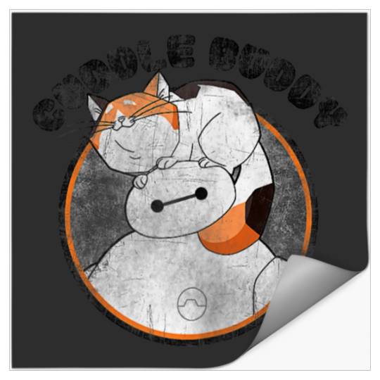 Disneyss Big Hero 6 Baymax Mochi Cuddle Buddy Distressed Stickers