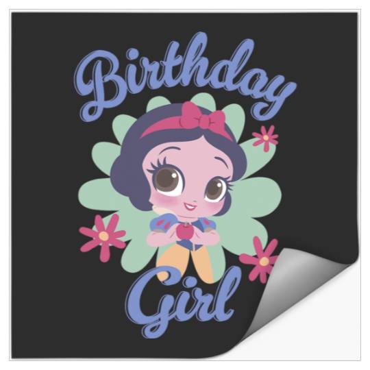 Discover Disney Snow White Birthday Girl Chibi Portrait Stickers