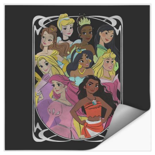 Discover Disney Princess Royal Framed Group Portrait Stickers