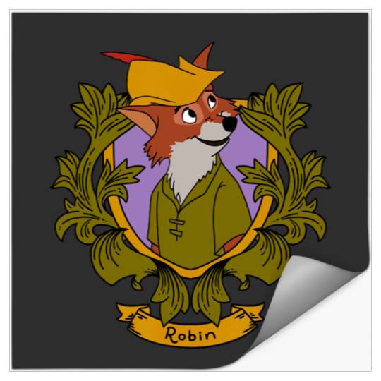 Disney Robin Hood Robin  Floral Portrait Stickers