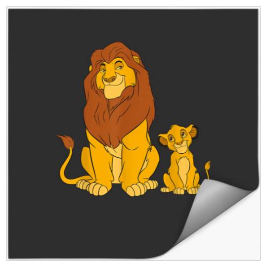 Disney The Lion King Young Simba and Mufasa TShi Stickers