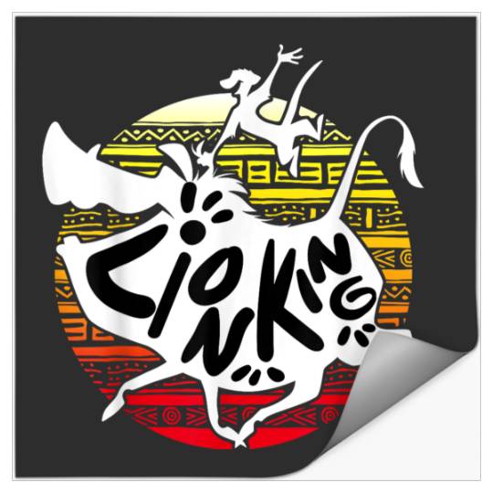 Disneyss Lion King Timon Pumbaa Pattern Silhouette Stickers