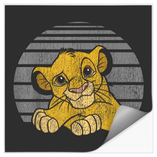 Discover Disneyss Lion King Young Simba Distressed Stripes Stickers