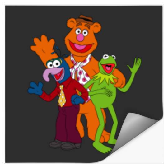 Disneyss Muppets Trio Kermit Gonzo Fozzie Bear Stickers