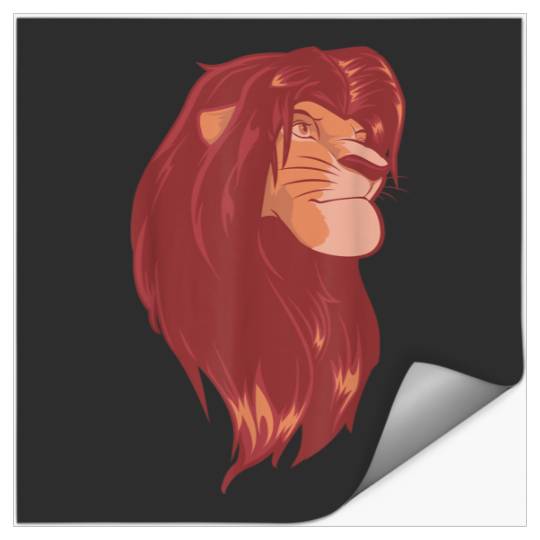 Disneyss Lion King Simba Pastel Artsy Portrait Stickers