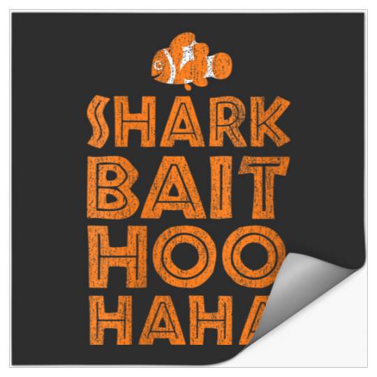 Disneyss Pixars Finding Nemo Shark Bait Hoo Haa Distressed Logo Stickers