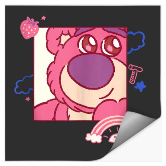Disneyss And Pixarss Toy Story Lotso Bear Fluffy Rainbows Cute Stickers