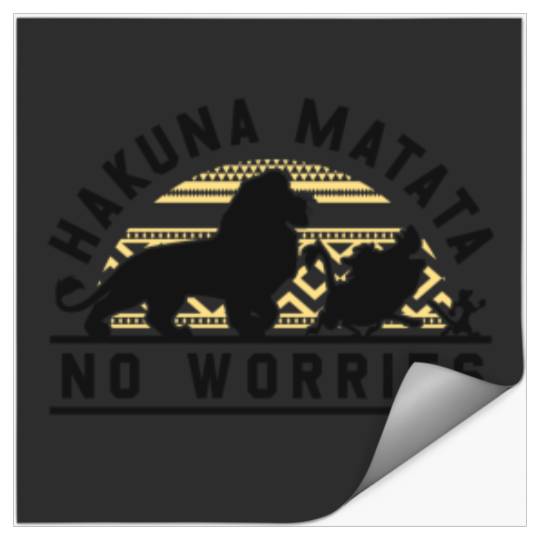 Disneyss The Lion King Hakuna Matata Geometric Sun Silhouette Stickers