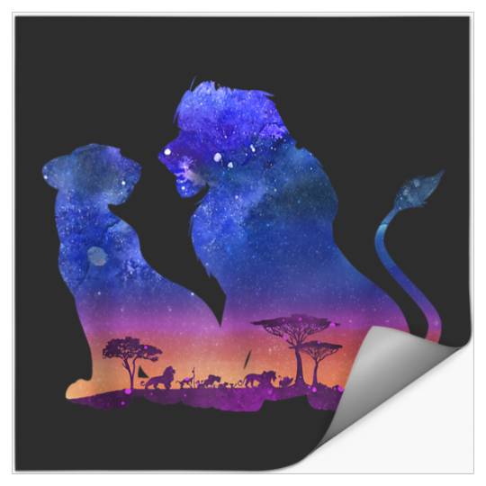 Discover Disneyss The Lion King Simba And Nala Silhouette Fill Stickers