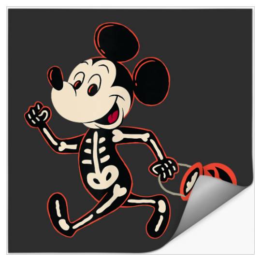 Discover Disney Mickey And Friends Halloween 2024 skeletons Costume Walk Stickers