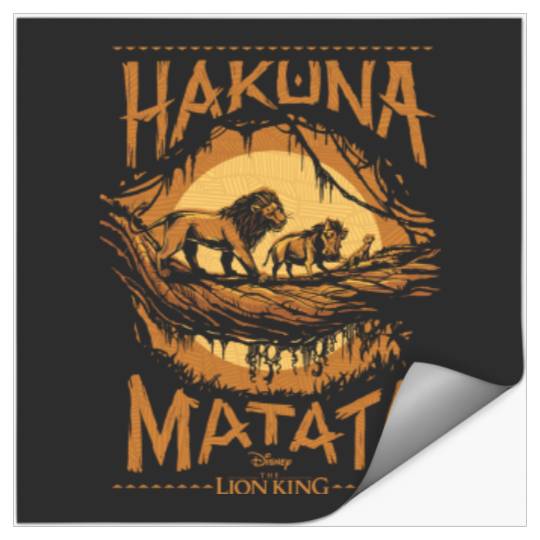 Disneyss The Lion King Live Action Hakuna Matata Sunset Poster Stickers
