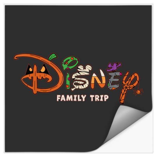 Discover Disney Halloween 2024 Family Trip Matching Vacation Stickers