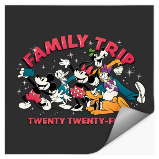 Discover Disney Mickey Friends Vacation Selfie Family Trip 2024 Stickers