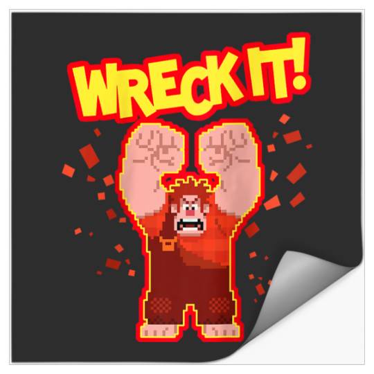 Disneyss Wreck it Ralph Wreck It Angry Pixelated Ralph shots Stickers