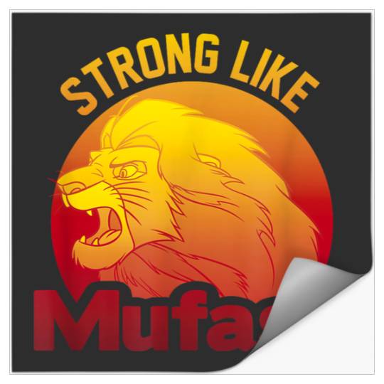 Disneyss The Lion King Strong Like Mufasa Sunset Logo Stickers
