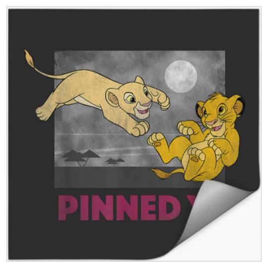 Discover Disneyss The Lion King Pinned Ya Young Simba Nala Panel Logo Stickers