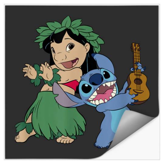 Discover Disney Lilo Stitch Hawaiian Tropical Hula Lessons Duo Stickers