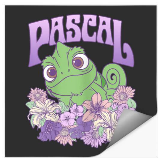 Disney Tangled Cute Pascal Floral Pastel Big Chest Portrait Stickers