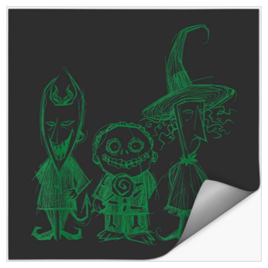 Discover Disney The Nightmare Before Christmas 2024 Boogies Trio 2 sided Stickers