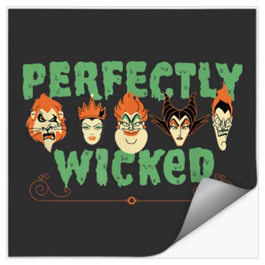 Discover Disney Villains Spooky Squad Perfectly Wicked Halloween 2024 Stickers