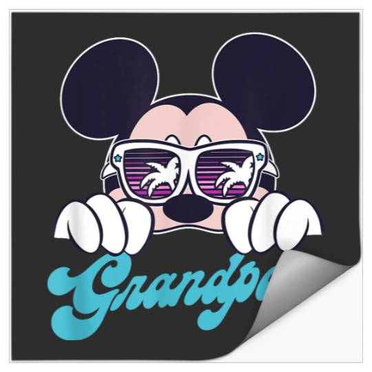 Discover Disney Mickey And Friends Mickey Summer Vibes Grandpa Logo Stickers