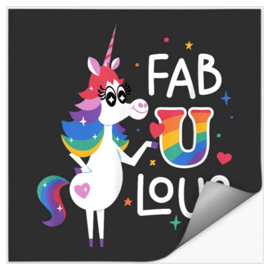 Disneyss Pixars Inside Out Pride Rainbow Unicorns Fabulous Stickers