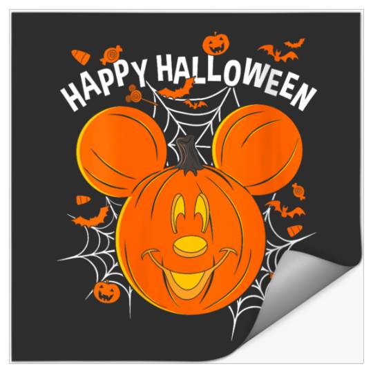 Disneyss Mickey Friends Mickey Pumpkin Happy Halloween Stickers