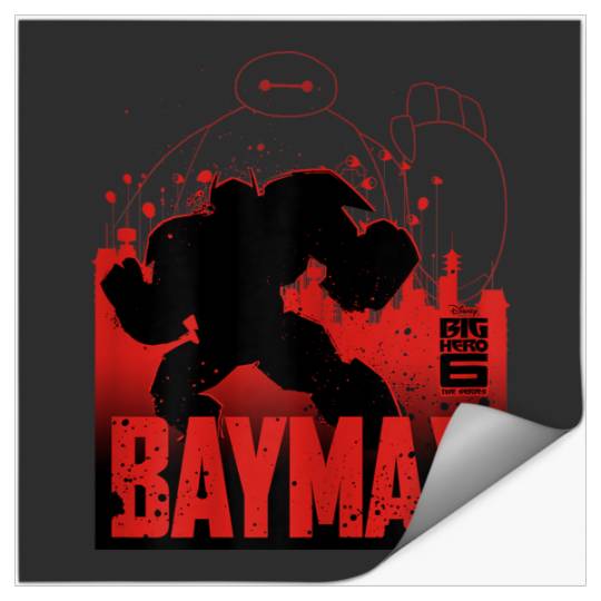 Disneyss Big Hero 6 Tv Series Baymax Oustline Graphic Stickers