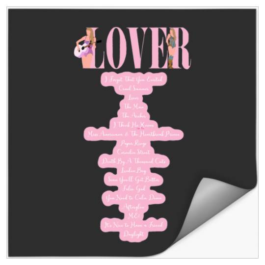 TaylorSwift lover track list eras tour artActive Stickers
