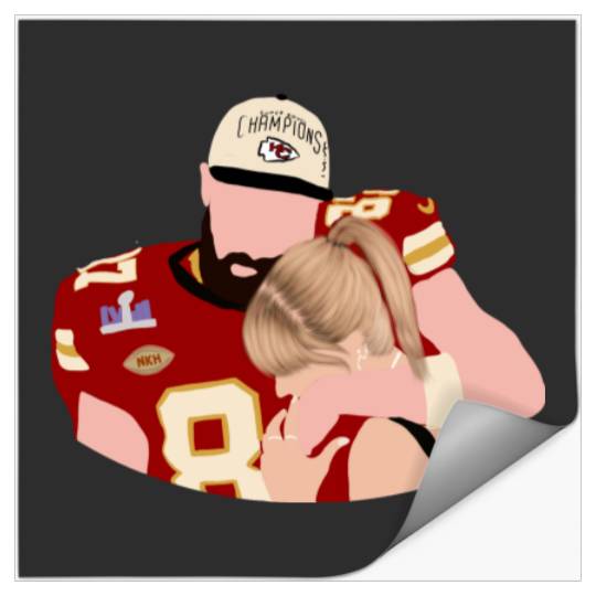 Travis Kelce Taylorr Swift Chiefs Stickers