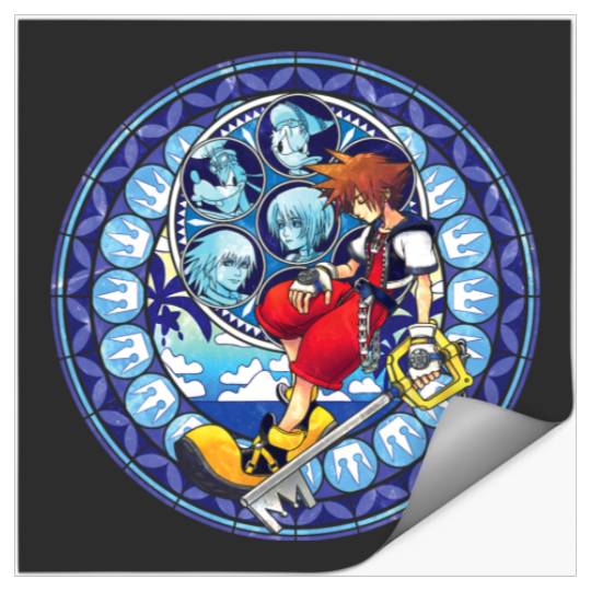 Disney Kingdom Hearts Sora Stained Glass Stickers