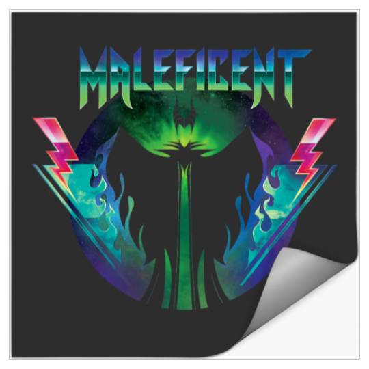 Discover Disney Villains Maleficent 90s Rock Band Neon Stickers