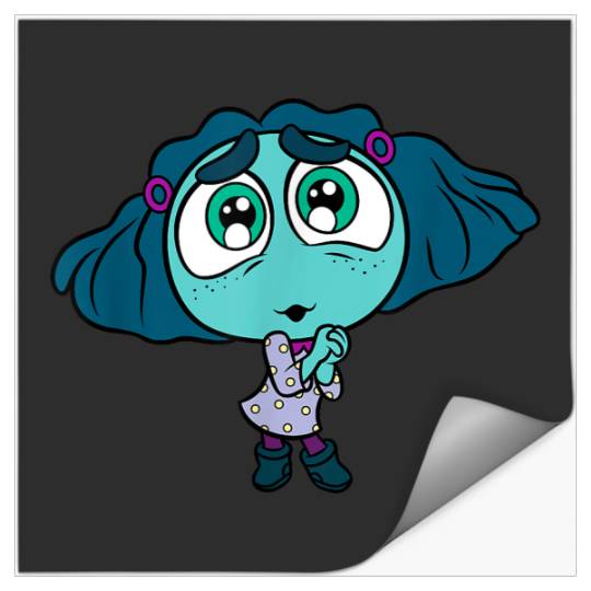 Discover Disney Pixar Inside Out 2 Little Cute Envy Big Eyes Portrait Stickers