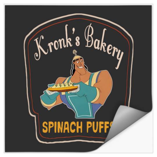 Funny Kronks Bakery Spinach Puffs, Disney Villains The Emperors New Groove Matching Stickers